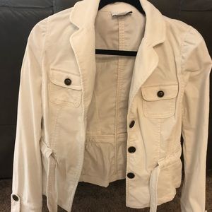 Ann Taylor The Loft corduroy white jacket